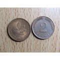 1971d 2 Pfennig Germany Coin
