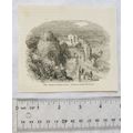 1860s engraving - Ruins of Dunbar Castle
