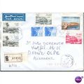 Algeria cover 1998 - Assorted stamps Registered...