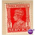 India 1939 - SG O147 - KGV1 2a orange (SERVICE)...