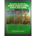 1986 Shell Bladex Ad - Burns Weeds Down Keeps 'em Down