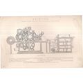 VICTORIAN PRINTING NEWSPAPER MACHINE 24 x 16 cm...