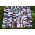 Flip n Fold Scrap Patchwork Quilt 988B Blue 62x...