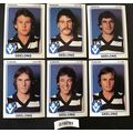 6 x 1979 Football Cards Geelong