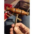 Vintage Aged Wooden Handle Cork Screw