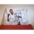AMIN KHAN, BOXER unused postcard blank back box...