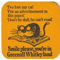 BEER MAT - GREENALL WHITLEY BREWERY - LOCAL BIT...