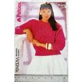 1987 Patons 3252 dolman sweater, chunky