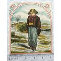 Vintage illustration: man selling holly