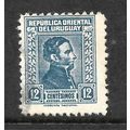 URUGUAY 1932 12 c BLUE GENERAL JOSE ARTIGAS SG ...