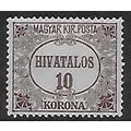 Di Mi 16: 10 Kr. lilac-brown Official Stamp: Ar...