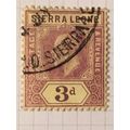 Sierra Leone KEVII 1912 3d Purple on Yellow Use...