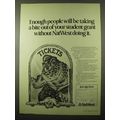 1979 NatWest Bank Ad - Taking Bite Out of Student Grant