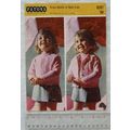 Vintage: Patons 9297 girls jumper & cardigan, 2...