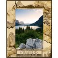 Glacier National Park Montage Laser Engraved Wo...