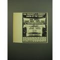 1960 A Thurber Carnival Play Ad - The Freshest & Funniest show of the year