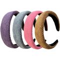 4 pieces fluffy makeup headband, thick hairband...