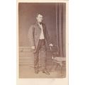 VICT.CDV PHOTO,MAN STOOD BY CHAIR. BY THOMAS LA...
