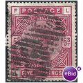 1883 SG181 5/- Crimson Good Used Check Letters ...