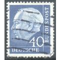 Germany 1957 - 40pf blue - President Heuss - us...