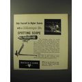 1956 Bausch & Lomb BALscope Sr. Scope Ad