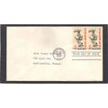 FDC 1238 5c Mail Delivery Pair (No Cachet-Typed...