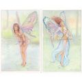 Woodland Pond Fairy 2x Fairies Postcard s