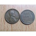 1937 USA 1 Cent Lincoln Wheat Coin