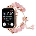 Pearl Chain Metal Bracelet Watch Band, For Appl...