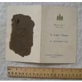 1950 menu Mansion House, Doncaster, St. Leger D...