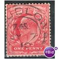 GB stamps 1902-10 KEV11 - 1d SG219 Ludlow 3