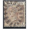 Barbados 1885 SG98 4d Pale Brown Good+ Used ..