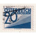 1925 AUSTRIA Sg D602 20g BLUE POSTAGE DUE FINE USED (GAP1)