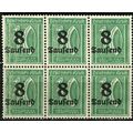 1923 Michel 278X - mint no gum - block of 6