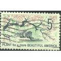 USA 1966 - SG1298 - 5c bla/green/pink - Jeffers...