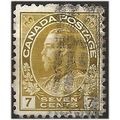 Canada 1915 SG208 7c Olive-Yellow Good Used . .. .