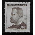 CHILE 1966 50c BROWN G RIESCO SG 571 FINE USED#