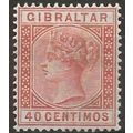 Gibraltar 1889 SG27 40c Orange-Brown Wmk Crown ...
