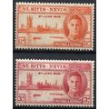 St Kitts Nevis KGVI 1946 Victory Unmounted Mint...