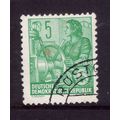 GERMANY EAST 1953 5pf GREEN SG E310 FINE USED