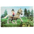 animated boy on a horse. French used postcard n...