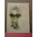 VICTORIAN CHRISTMAS GREETINGS CARD antique by R...