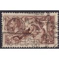 GB 1934 KGV 2/-6d Chocolate Brown Seahorse SG 4...