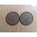 Norway 1976 5 Ore Coin