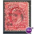 GB stamps 1902-10 KEV11 - 1d SG219 Slough 1