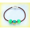 Summer Gift Euro Clasp Brown Woven Bracelet Bea...