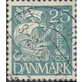 DENMARK, SHIP, Caravel, light blue 1927, 25ore
