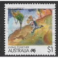 AUS 1988 $1.00 'LIVING TOGETHER - RESCUE AND EM...