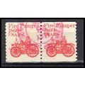 Used 1908 20c Fire Pumper Fine Pair PA0558