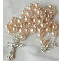 Pink pearls rosary